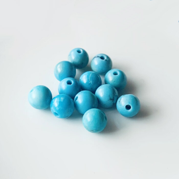 天然石 ターコイズ ラウンド 4mm 6個