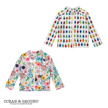 【10%OFFクーポン＆ポイントアップ】OCEAN&GROUND 花柄ラッシュガード