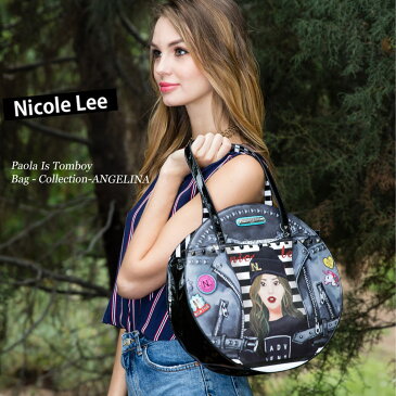 NICOLE LEE ニコールリー PAO12976 Paola Is Tomboy 丸型 サークルバッグ トートバッグ おしゃれ レディース 人気 ママ 大きめ 小さめ かわいい 革 30代 40代 20代 ショルダー レザー コーデ ブランド バック a4 底鋲 nicolelee ニコルリー アニメ コミック ガール