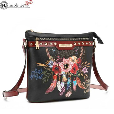 5/11新入荷! 2021SS 数量限定!NICOLE LEE ニコールリー BOB16083 BOHEMIAN BLACK レディース ボヘミアン ドリームキャッチャー ミニショルダーバッグ ポシェット ビジュー スタッズ ビーガンレザー ヴィーガン 人気 ヒョウ柄 ブランド バック 30代 40代 20代