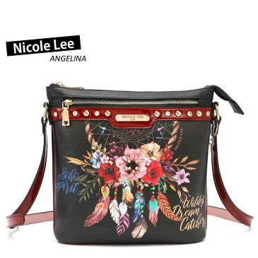 5/11新入荷! 2021SS 数量限定!NICOLE LEE ニコールリー BOB16083 BOHEMIAN BLACK レディース ボヘミアン ドリームキャッチャー ミニショルダーバッグ ポシェット ビジュー スタッズ ビーガンレザー ヴィーガン 人気 ヒョウ柄 ブランド バック 30代 40代 20代