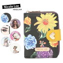 数量限定！NICOLE LEE ニコールリー PRT6903 レディース カードケース ケース付 コンパクト イラストプリント お札入れ ミニ財布 ラウンドファスナーウォレット ビーガンレザー ヴィーガン 30代 40代 20代 春夏秋冬 小さめ サステナブル SDGs スモールさいふ 旅行