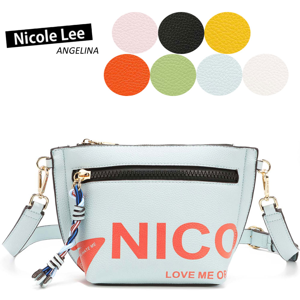 数量限定 NICOLE LEE ニコールリー P16462 KAI レディース ビッグロゴ ミニバッグ ショルダー ポーチ 三つ編みストラップ 春夏秋冬 ビーガンレザー ヴィーガン 30代 40代 20代 サステナブル SDGs シンプル インスタ プレゼント 贈り物 旅行