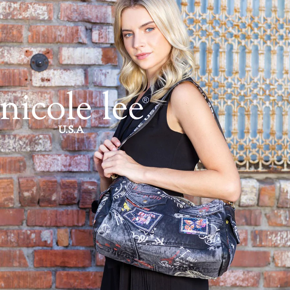 2024  ̸ NICOLE LEE ˥꡼ JS16987 WASHED DENIM ǥ åǥ˥ 奢 Хå եå ڥ  ˤޡ ܥȥ  Х饭ӥ塼 Хå nicolelee ˥꡼  ĳ