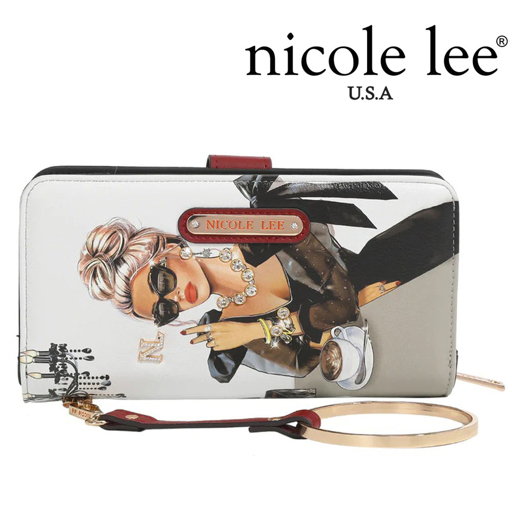 新入荷 2024 数量限定 NICOLE LEE ニコールリー PRT6700 LADY IN BLACK レディース ラウンドファスナー 長財布 気球 カード入れ さいふ ビーガンレザー ヴィーガン RFIDブロッキング機能 30代 40代 20代 サスティナブル ボックス付き NL SIGNATURE BIFOLD WALLET WRISTLET