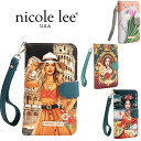 2025新作 数量限定 NICOLE LEE ニコールリー HP6617 ガールプリント クラシックアカー スマホケース 携帯 カード入れ アイフォンケース i...