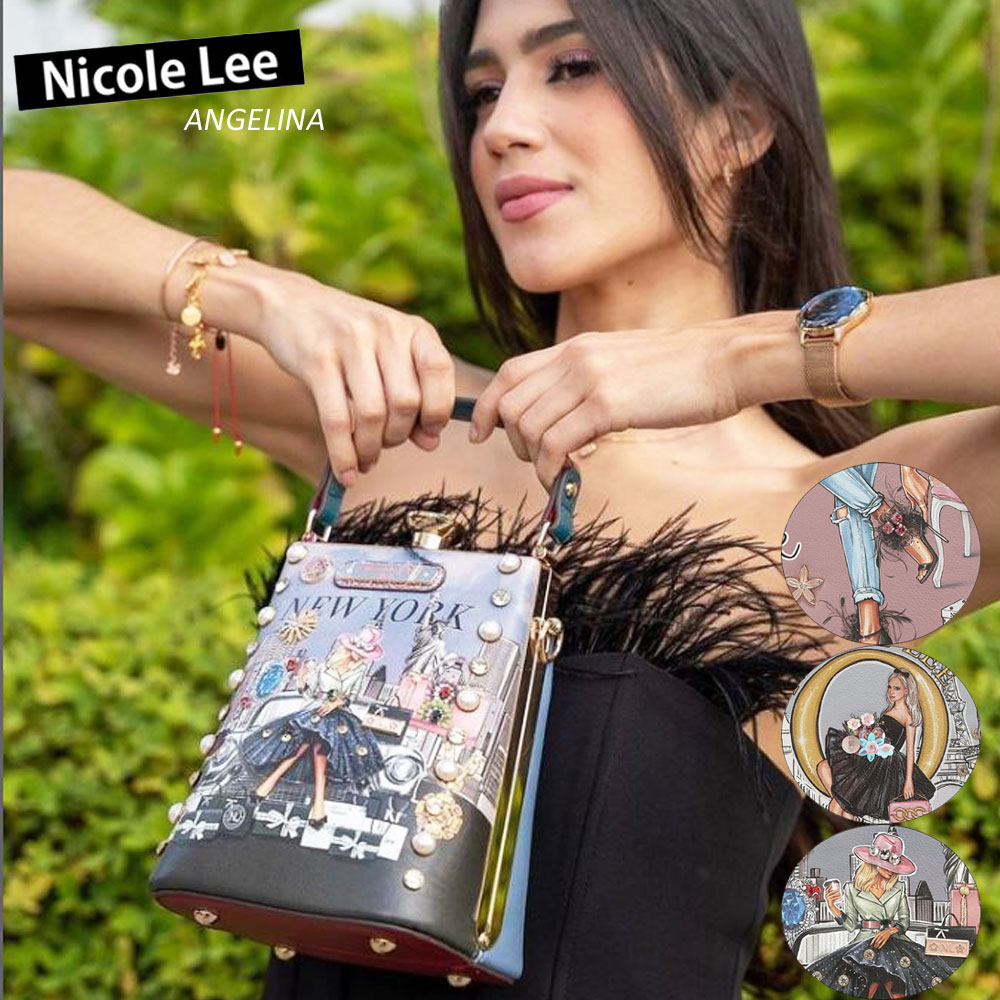 ニコールリー 新作　 数量限定 NICOLE LEE ニコールリー PRT16613 レディース クラシカル ガマグチ ハンドバッグ ショルダー ビジュー ビーガンレザー ヴィーガン 30代 40代 20代 サステナブル SDGs インスタ プレゼント ビジュー ビーズ フラワースパンコール パール