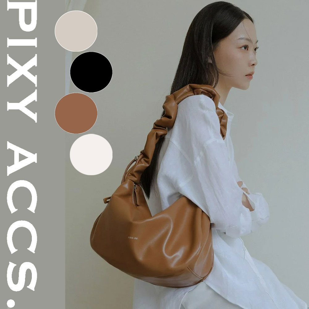 保証付 返品OK 日本正規代理店 2024 PIXY ACCS. ピクシーアックス GR230001 レディース フリルギャザー ショルダーバッグ メッセンジャー 通勤通学 海外旅行 レザー 人気 20代 30代 40代 50代 60代 台湾 Chillax 放任肩背包 2WAYバック ナナメ掛け トートバッグ GRN-RE