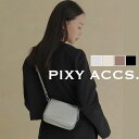 保証付 返品OK 日本正規代理店 PIXY ACCS. ピクシーアックス GR240016 レディース ジッパー付 ロゴ 2WAY ショルダーバッグ ミニハンド...