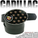 【男女兼用】キャデラック ブラックモノグラム ラインストーンバックル(GM正規品、黒、CADILLAC、クリアケース付き、1万円以上送料無料 セレブ愛用キャデラ...