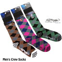 メンズハイソックス！エドハーディーダイヤモンドエドハーディ靴下（ED HARDY　エド・ハーディー Diamonds & Stripes Men's Crew Socks　EH02713CSブラウン　ネイビー　グリーン靴下　本物エドハーディー　クリスチャンオードジェー ）*es