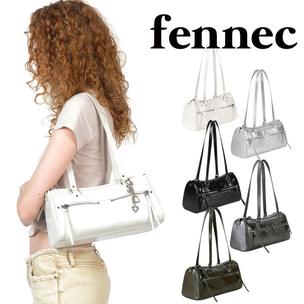 保証付 返品OK Fennec フェネック 日本 正規品 2026 日本未入荷 READY DUFFLE BAG ショルダーバッグ ビーガンレザー 30代 40代 50代 60代 エディターバッグ レディース クールビューティー ユニセックス 通勤通学 韓国ファッション 大人気 大人かっこいい ハンドバッグ