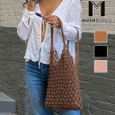 2024 限定品 Melie Bianco（メリービアンコ）AB9408 Izzy Blush Medium Shoulder Bag Free People レディース ナチュラル ビーチ クロシェット メッシュ バッグ ハンドバッグ トートバッグ かぎ針 編み込み バック 30代 40代 20代 アウトドア バッグインバッグ ショルダー