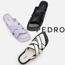 保証付 返品OK 日本 正規品 日本未入荷ブランド PEDRO ペドロ PW1-65110077 ロゴ Izzie Flat Sandals 編み込みレザー フ...