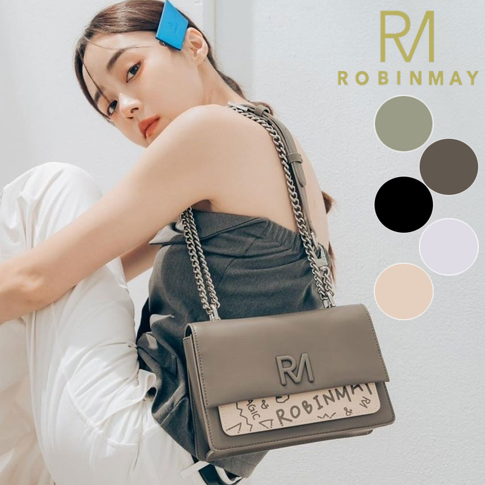 保証付 返品OK 正規品 2024 ROBINMAY ロビンメイ C231 Graffiti Crossbody Bag レディース RMロゴ グラフィティー カジュアル スクエアバッグ カードケース付 チェーンショルダー スカーフ 春夏秋冬 ビーガンレザー ヴィーガン 人気 20代 30代 40代 50代 60代 公式 台湾