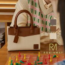 保証付 返品OK 正規品 2024 ROBINMAY ロビンメイ B206 JUST MINE手提包 レディース バイカラー 2way 竹編 ショルダーバッグ ...