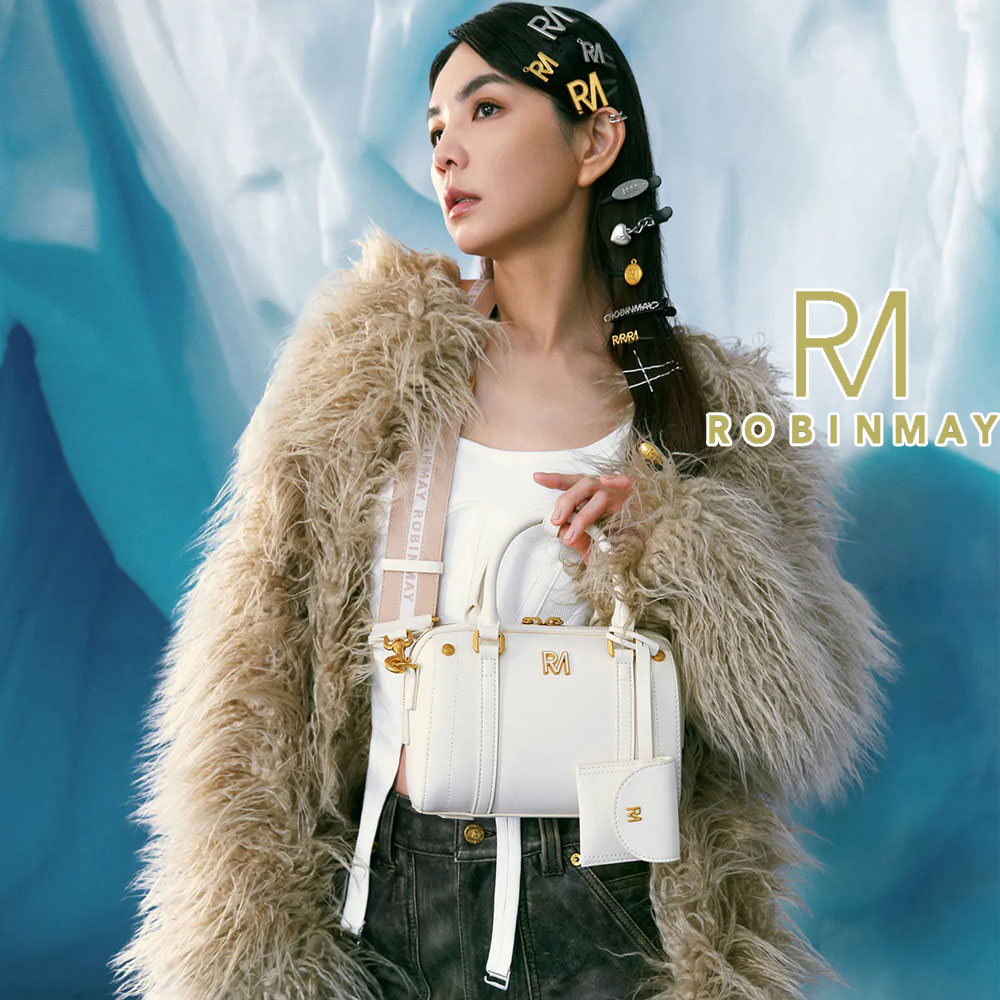 保証付 返品OK 正規品 2025 ROBINMAY ロビンメイ B253 寶格聖納手提包 レディース RMロゴ ミニボストン ロゴチャーム ハンドバッグ 通勤通学 春夏秋冬バイカラー ビジネス ビーガンレザー 人気 30代 40代 20代 台湾 入学卒業 入園卒園 セレモニー ミニバッグ 2WAY ポーチ