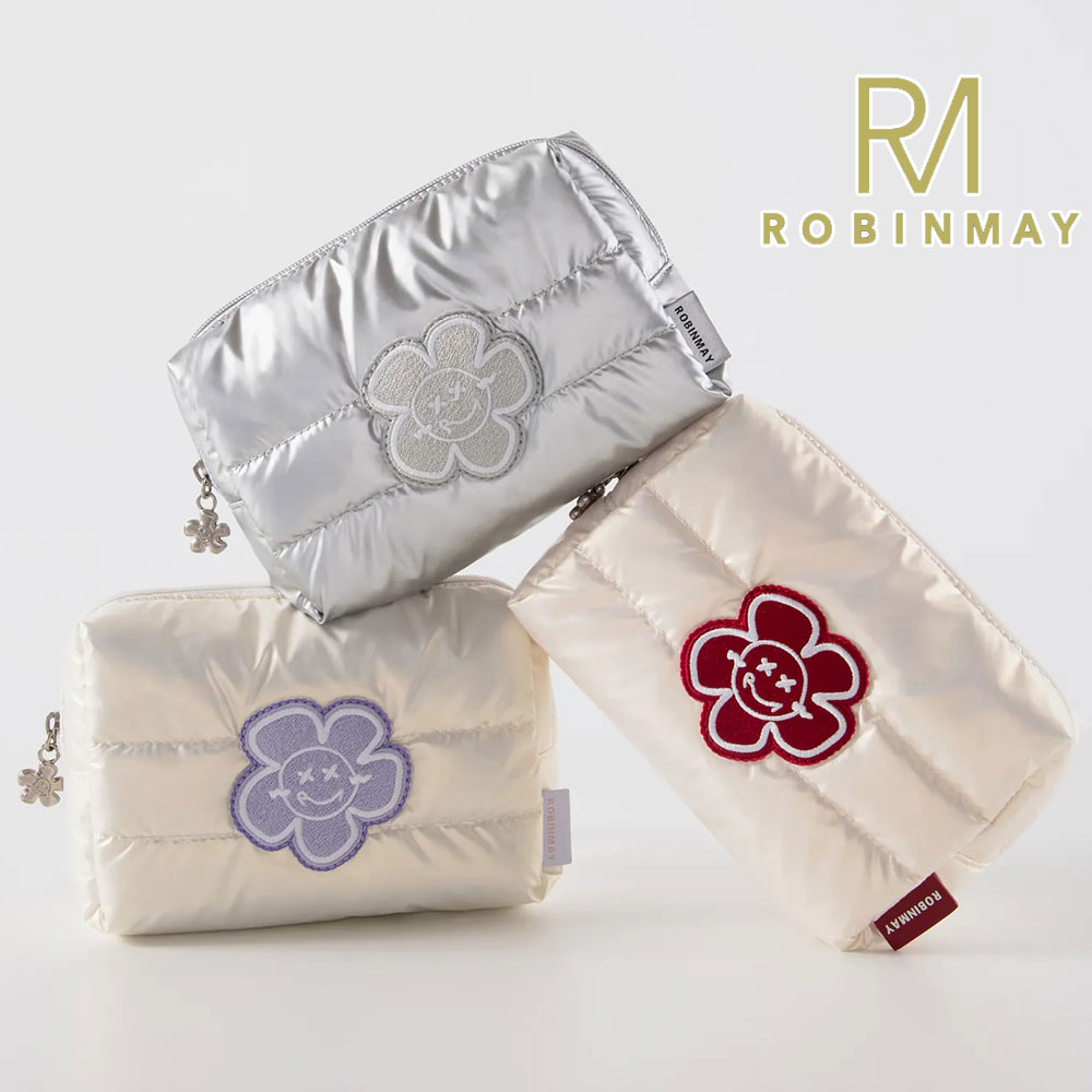 保証付 返品OK 正規品 2025 ROBINMAY ロビンメイ F126 レディース Meego 化妝包 ポップ 花柄 メイクポーチ コスメポーチ 化粧品入れ メタル パール 高品質 台湾 20代 30代 40代 50代 60代 Meego コスメバッグ フラワー コスメティック バッグ Y2K スタイル マルチポーチ