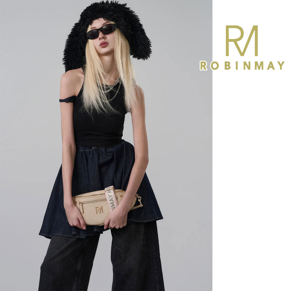 保証付 返品OK 正規品 2025 ROBINMAY ロビンメイ I063 レディース ダブルストラップデザイン チェストバッグ ショルダーバッグ ボディバッグ 2way 高級ビーガンレザー かばん 台湾 20代 30代 40代 50代 60代 米絲胸包 ナナメ掛け 通勤通学 ジャガードロゴショルダー