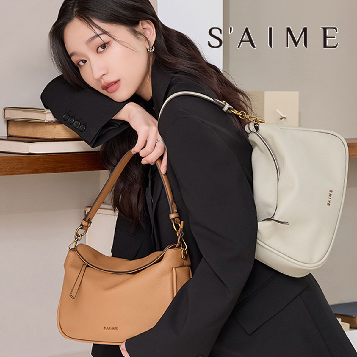 ★S'AIME★レザーチェーン ホーボー バッグ (S)/送料込 楽天市場】saime(レディースバッグ|バッグ):バッグ・小物