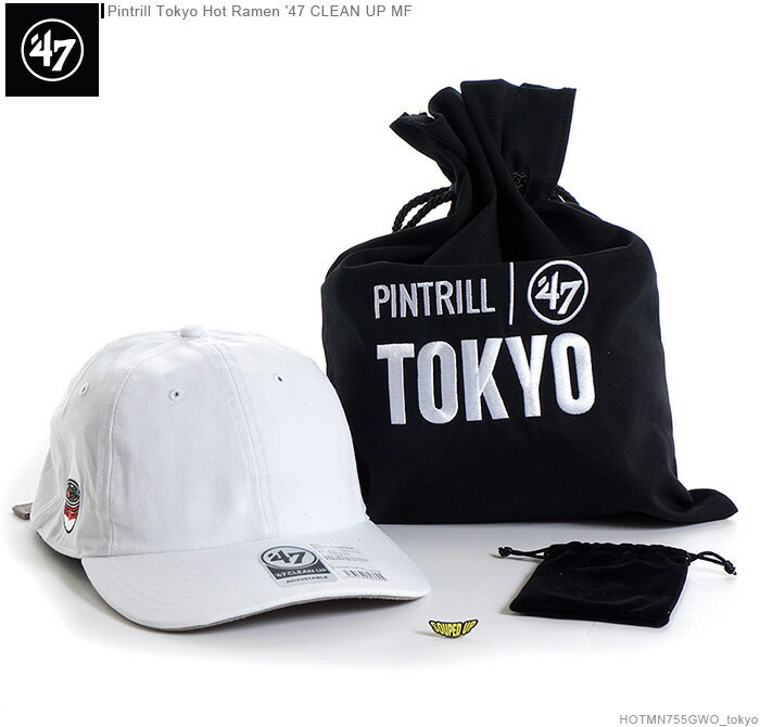 クーポン配布中/ 47 キャップ コラボ フォーティーセブン Pintrill Tokyo Hot Ramen CLEAN UP MF ストラップバック PINTRILL/