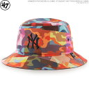 クーポン配布中/ 47 ハット ヤンキース バケットハット カモ柄 メンズ フォーティーセブン ブランド YANKEES PSYCHEDELIC CAMO 039 47 BUCKET HAT PSYCHEDELIC CAMO/