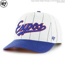 お買い得クーポン配布中/ 47キャップ Expos エクスポス スナップバック Expos Double Header Pinstripe '47 HITCH White x Royal/