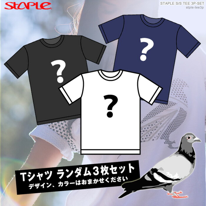 クーポン配布中/ STAPLE半袖Tシャツ3枚セット Tシャツ ステイプル ランダムセット あす楽/