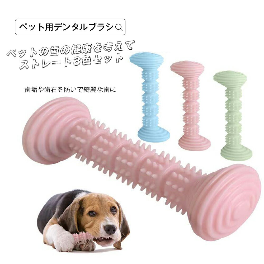 犬 おもちゃ 歯磨き用おもちゃ 犬用おもちゃ お手入れ用品 デンタルケア用品 犬用品 ペット・ペットグッズ ペット用品　オモチャ デンタルケア 歯磨き 歯垢 歯石 綺麗 丸洗い 耐噛 弾力 TPR素材 3個セット ピンク グリーン ブルー 宅配便RSL