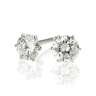 Pt900プラチナダイヤモンドピアス(トータル1.00ct I-I1-GOODup)鑑定書付