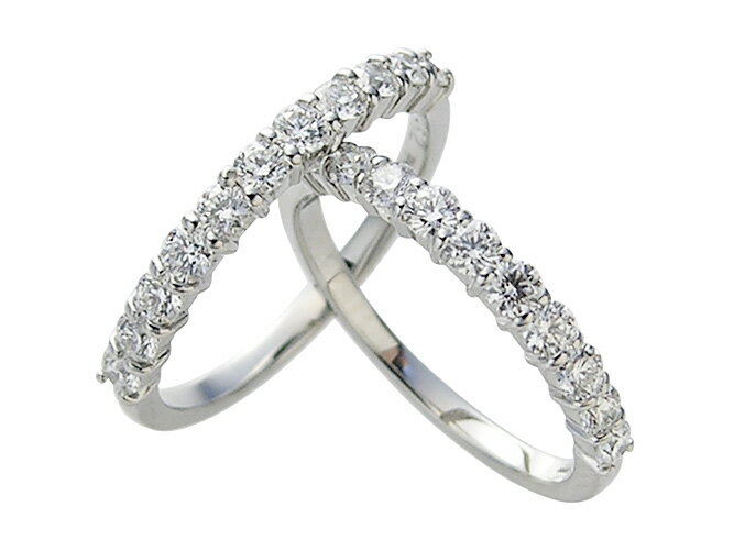 Pt900プラチナダイヤモンドエタニティリング(0.43ct前後)DIA.H&C鑑別書付