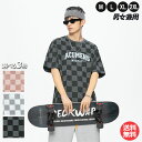 【 1000円ポッキリ 】 メンズ Tシャツ 半袖 夏 春 トップス チェッカー柄 クルーネック コットン かっこいい おしゃれ 韓国 ストリート系 服 カジュ...