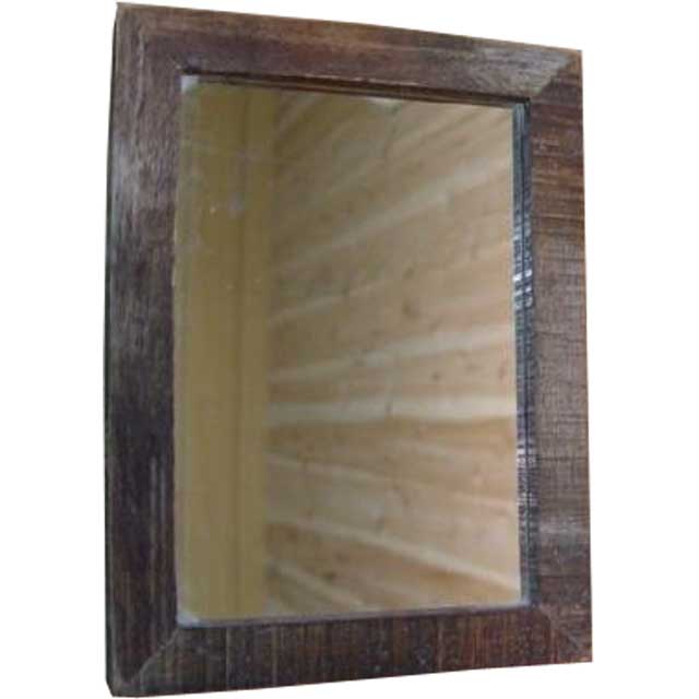 バーンウッド 木製細枠ミラー 鏡（16×22cm） オーダーメイド