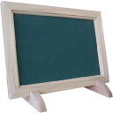 黒板 グリーンボード 無塗装白木 34×2×24cm メッセージボード&フレームフタンド 傾斜タイプ 木製 ひのき ハンドメイド オーダーメイド