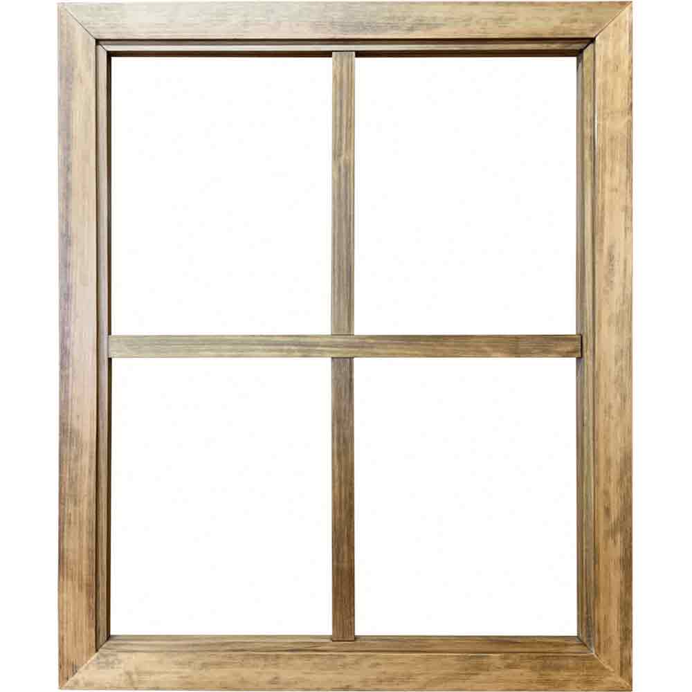 ガラスフレーム 透明ガラス アンティークブラウン 50×2.5×60cm 両面仕様桟入り 北欧 木製 ひのき ハン..