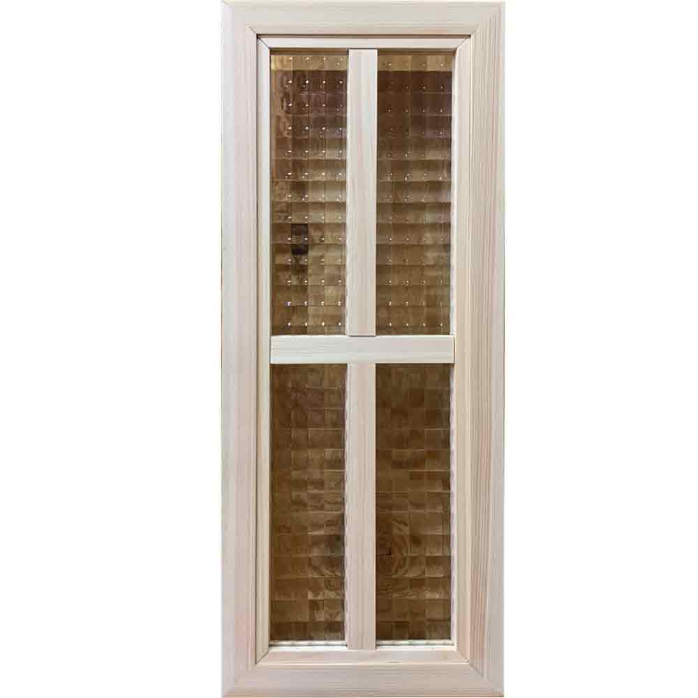 ガラスフレーム チェッカーガラス 両面仕様桟入り 無塗装白木 20×2.5×50cm 北欧 木製 ひのき ハンドメ..