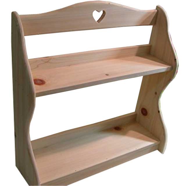 スパイスラック 木製 ひのき 二段ラック 収納棚 キッチン収納 42×14×44cm 無塗装白木 オーダーメイド