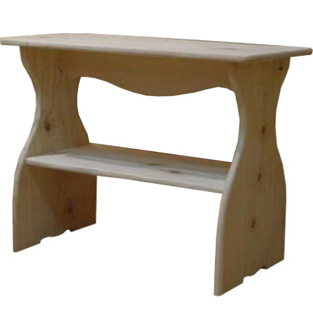 シェルフ 置き型 無塗装白木 w46d25h36cm 下段収納 ミニベンチ 木製 ひのき オーダーメイド 1603335