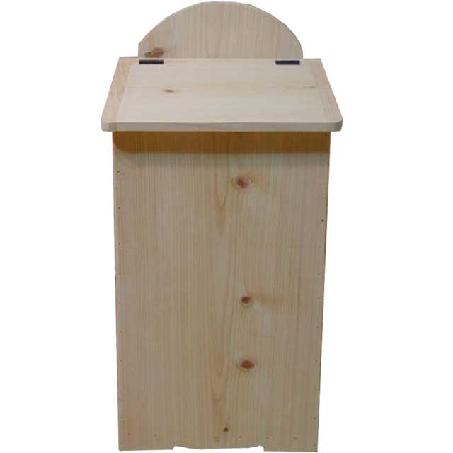 【期間限定10％OFF】ダストボックス 蓋つき 無塗装白木 w27d28h53cm 木製 ひのき ハンドメイド オーダーメイド