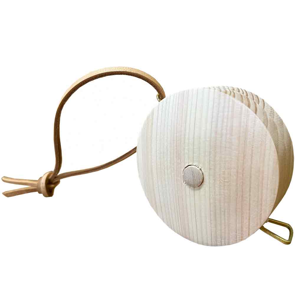 メジャー 無塗装白木 Φ6×3cm 木製の洋裁用・採寸メジャー 巻尺 ロールメジャー 木製 ひのき ハンドメイド オーダーメイド