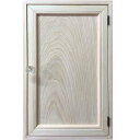 アクセサリーケース 鏡付き 内側ミラー 無塗装白木 25×9×40cm パンプキンノブ U字フック付き 木製扉 木製 ひのき ハンドメイド オーダーメイド