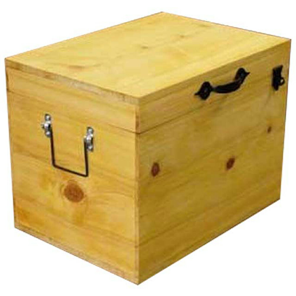 ウッドボックス 掛け金つき 収納箱 蓋つき 35 25 27cm ナチュラル 木製 ひのき ハンドメイド オーダーメイド