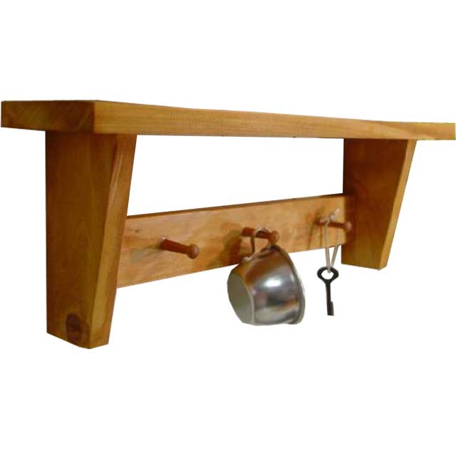 乐天商城 - シェルフ ペグつき ナチュラル w50d11h18cm ビンテージ風 オーダーメイド