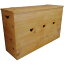 カントリーボックス ハート ふた付き 80×25×50cm ナチュラル 収納箱 木製 ひのき ハンドメイド オーダーメイド