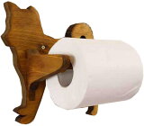トイレットペーパーホルダー 柴犬 20×12×20cm アンティークブラウン 軸固定式ホルダー 木製 ひのき ハンドメイド オーダーメイド