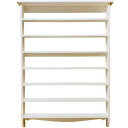 【期間限定10%OFF】ネイルスタンド アンティークホワイト 65×8×88cm 七段 壁掛けタイプ 木製 ひのき ハンドメイド オーダーメイド