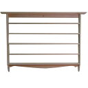 【期間限定10%OFF】コレクションシェルフ 五段 壁掛け ライトオーク w85d7.5h60cm 木製 ひのき ハンドメイド オーダーメイド