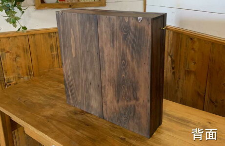壁掛けコレクションケース透明ガラス扉三段棚40×10×40cmダークブラウン木製ひのき受注製作ID1072982