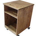キッチンワゴン バーニング麦の穂 アンティークブラウン w33d40h50cm キャスター付き 木製 ひのき ハンドメイド オーダーメイド