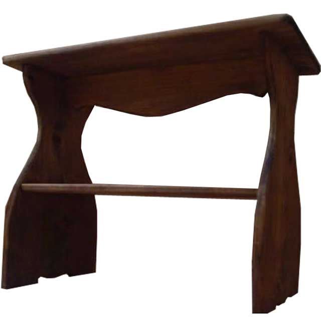 シェルフ 置き型 アンティークブラウン w46d25h36cm 木製 下段収納 ベンチタイプ 木製 ひのき ハンドメ..